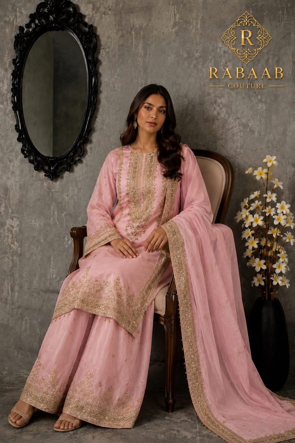 PASTEL PINK SHARARA - Fendi Silk
