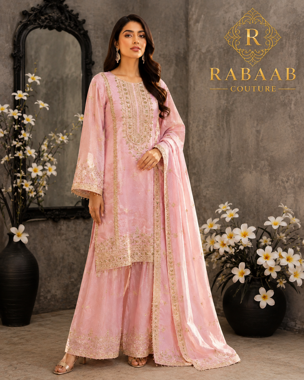 PASTEL PINK SHARARA - Fendi Silk