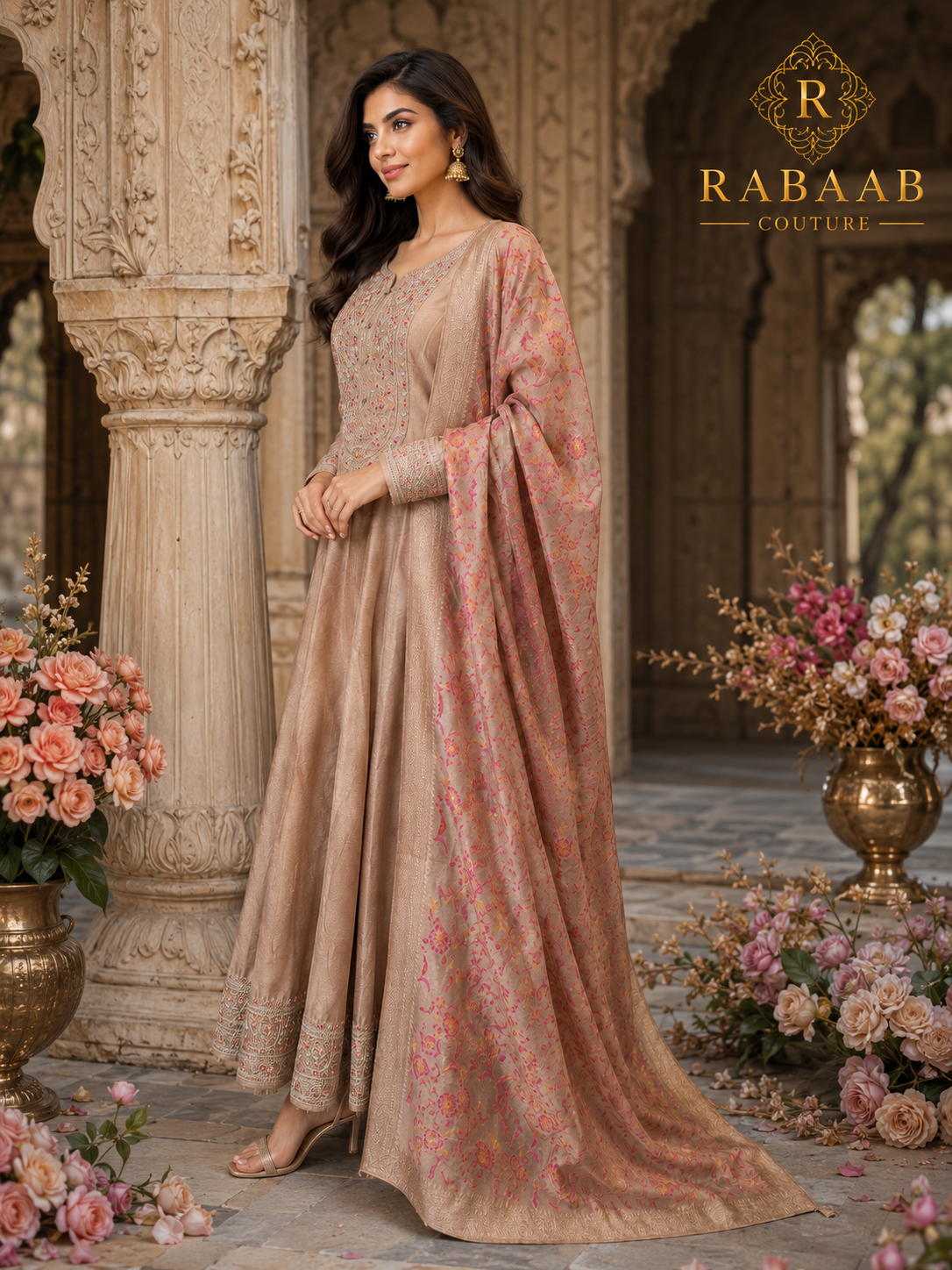BEIGE ANARKALI
