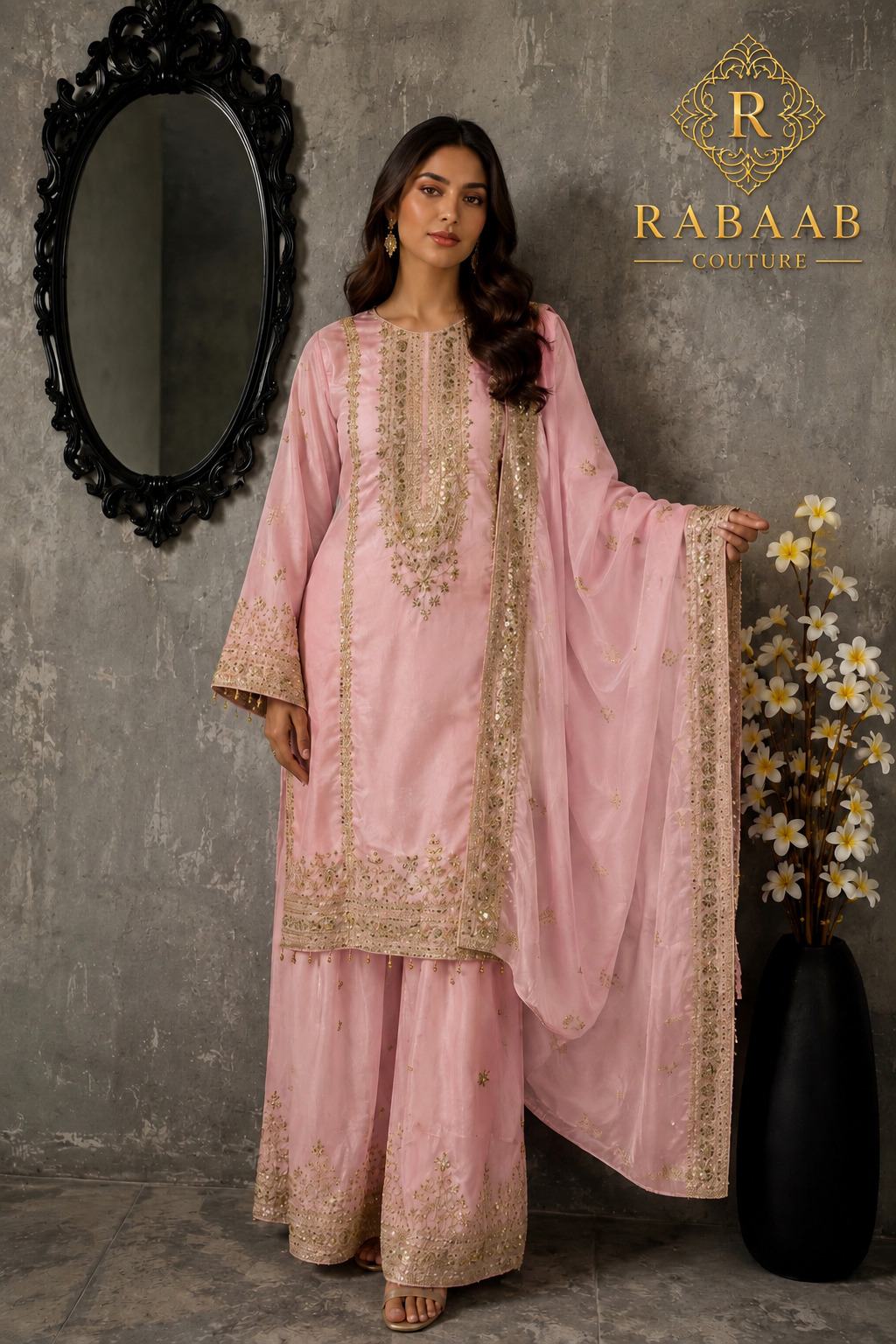 PASTEL PINK SHARARA - Fendi Silk