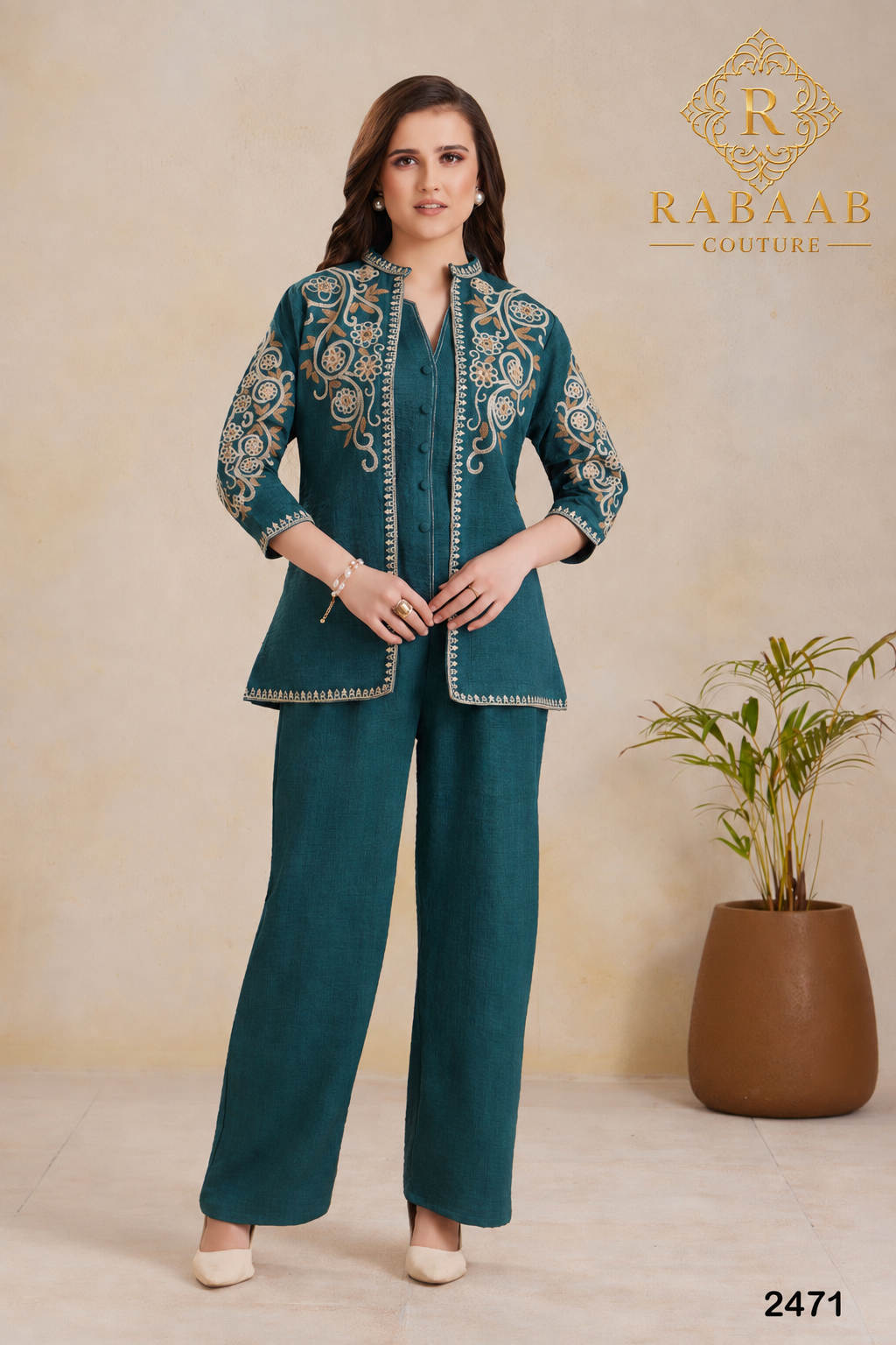 TEAL 3PC COORD SET