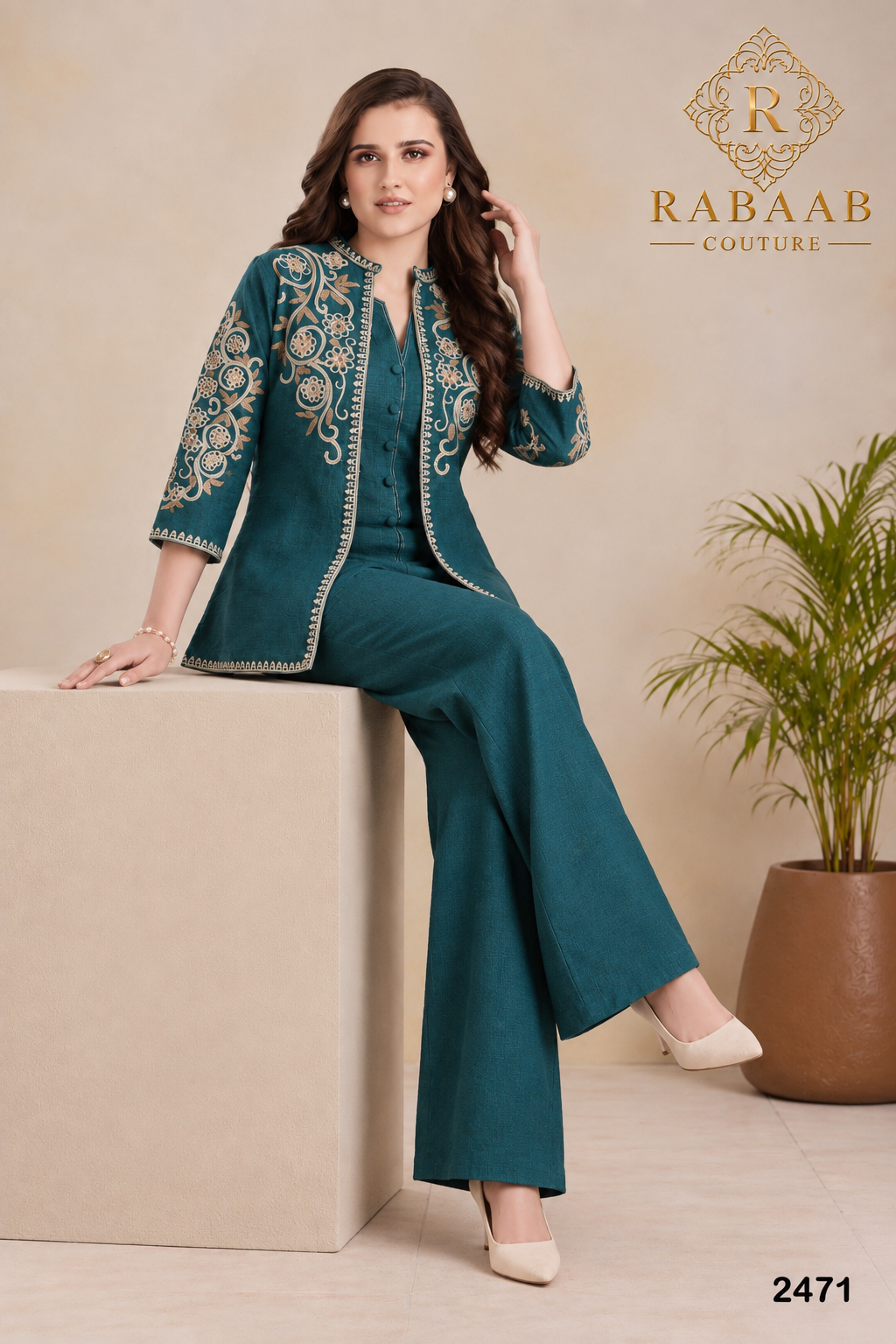 TEAL 3PC COORD SET