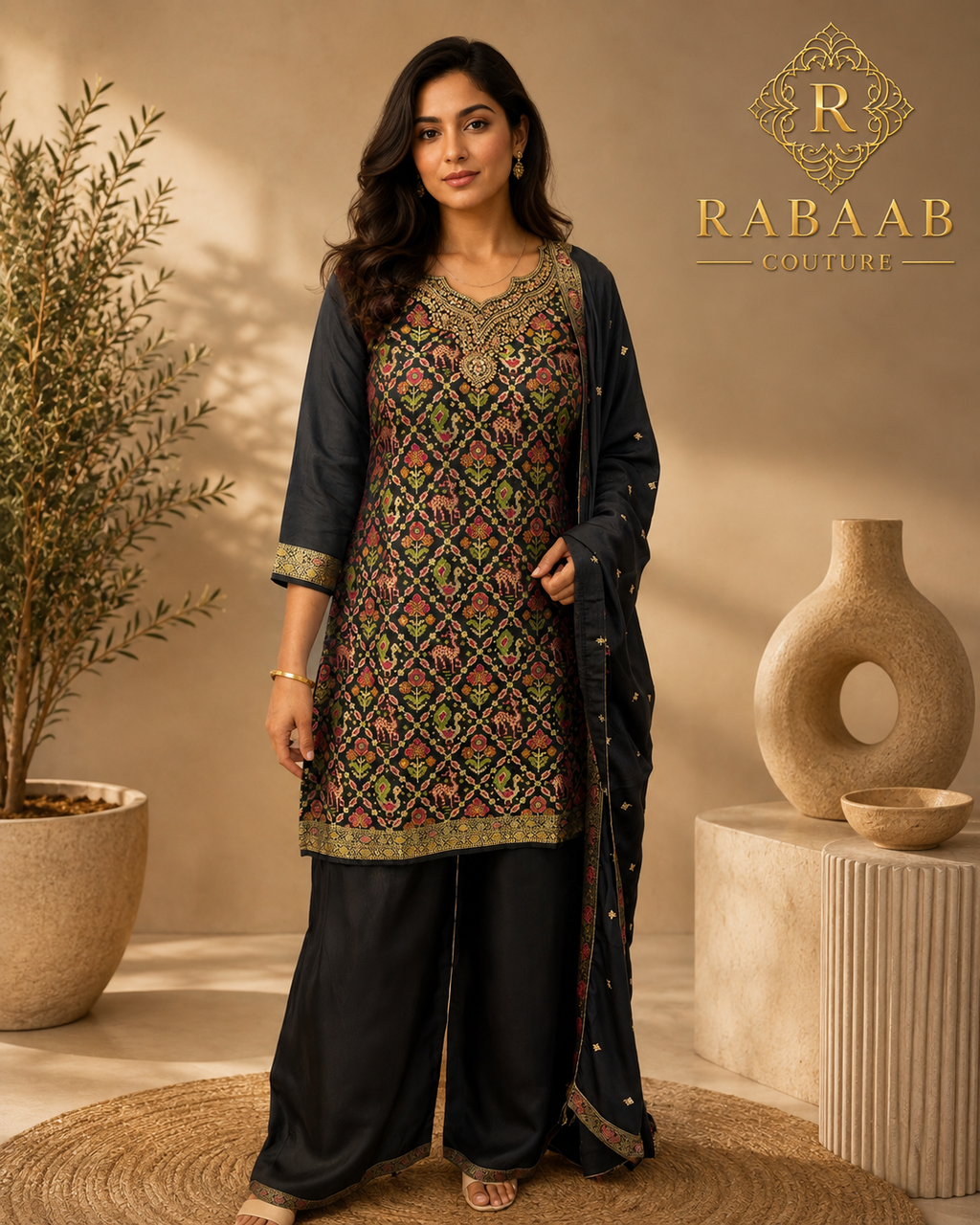 BLACK PALAZO SUIT