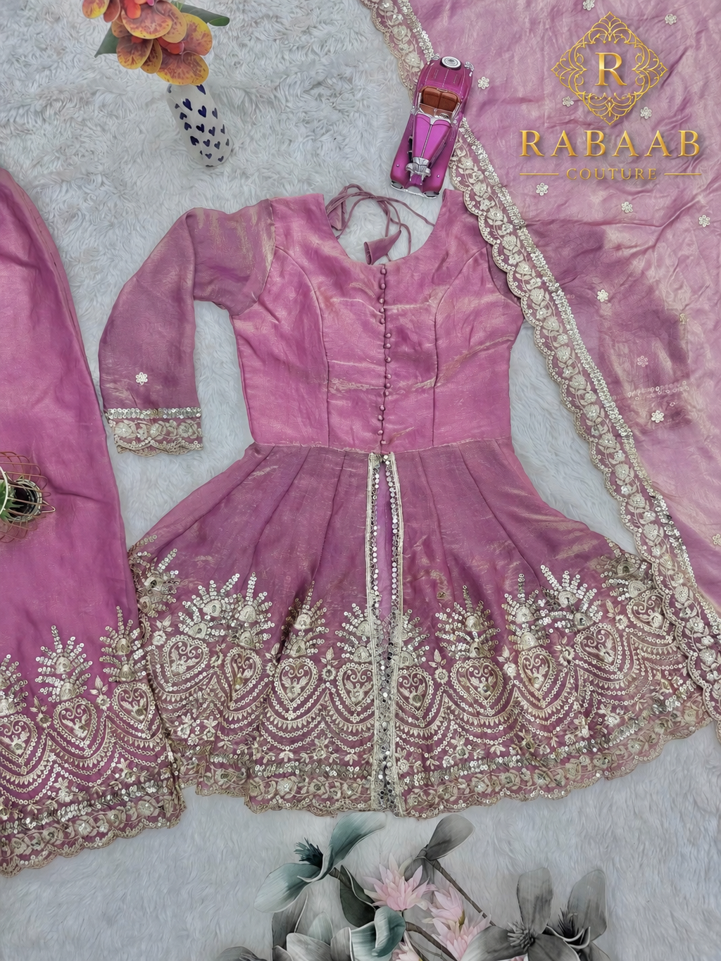 FENDI SILK SHARARA SUIT