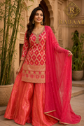 Sharara Set - Jacquard Silk