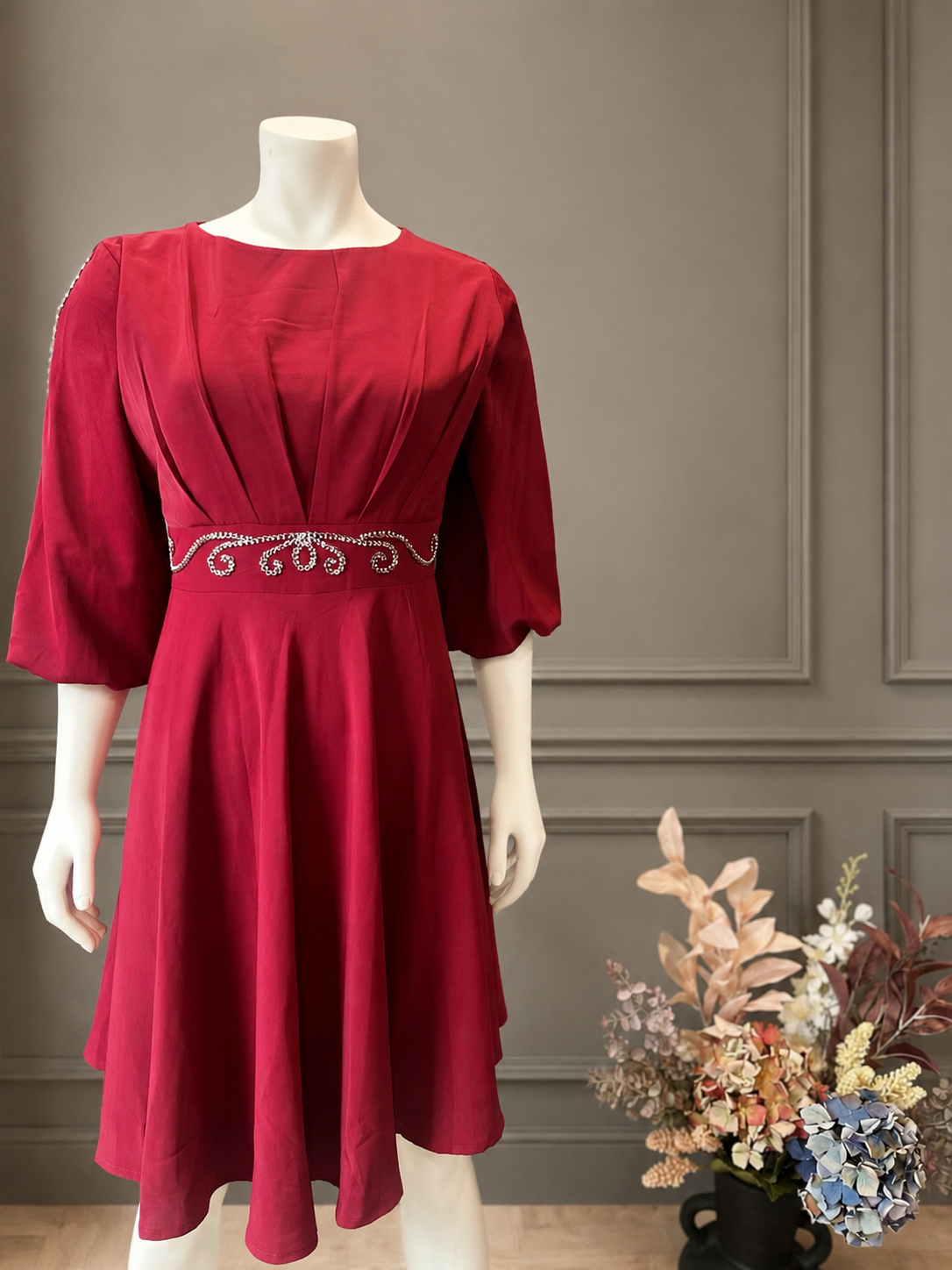 Ruby - Embellished Midi Dress