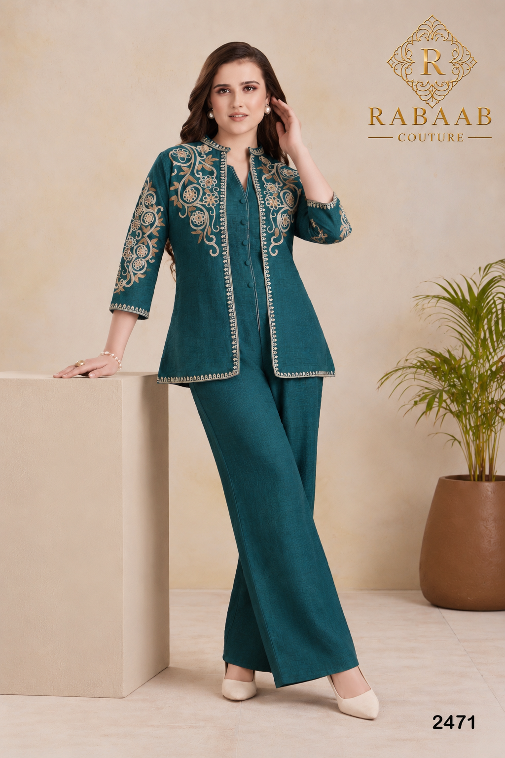 TEAL 3PC COORD SET