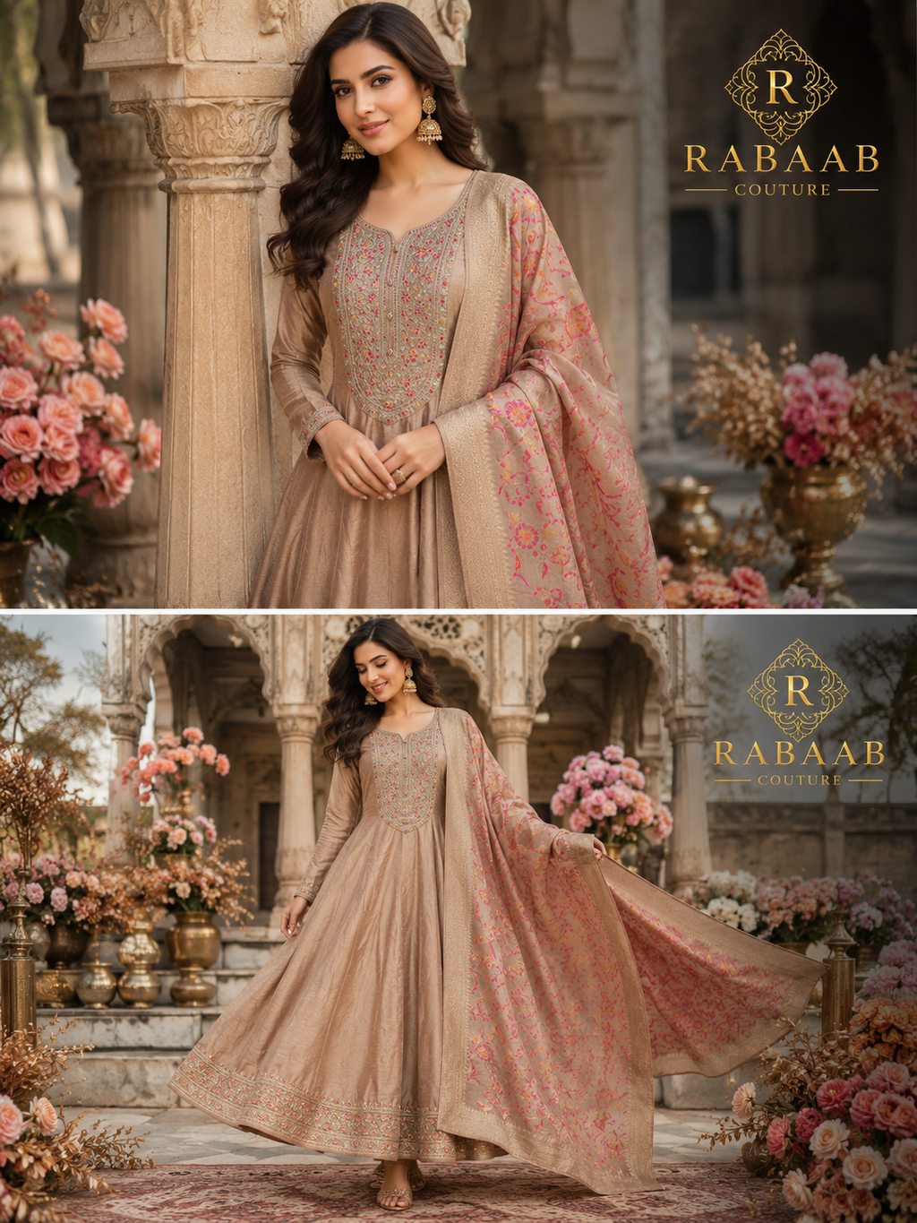 BEIGE ANARKALI