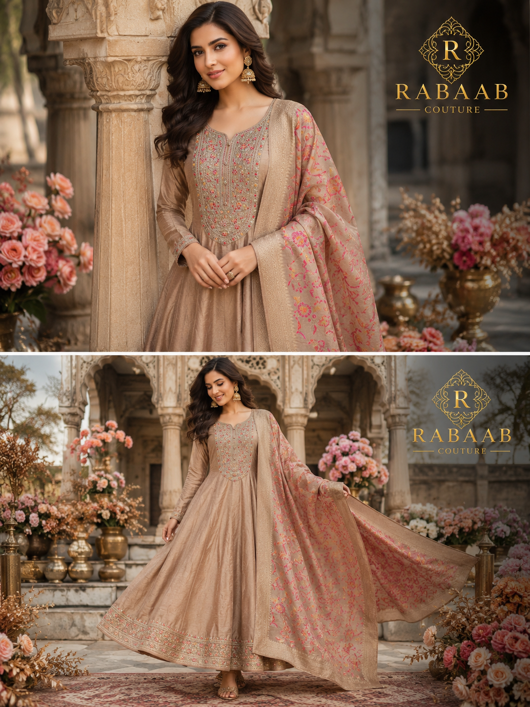 BEIGE ANARKALI