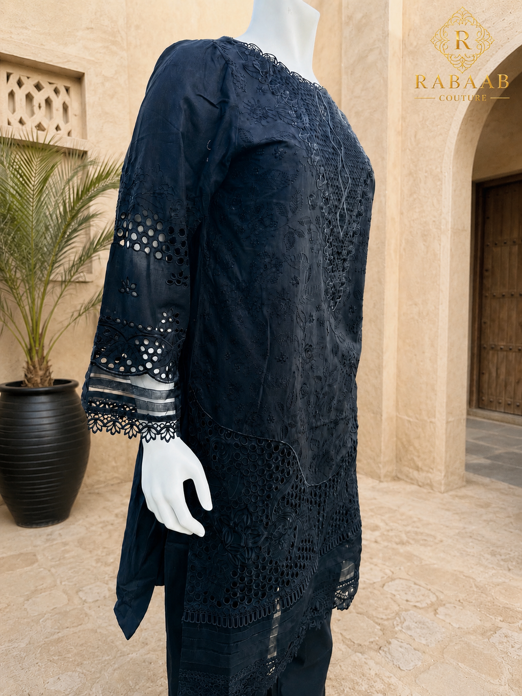 3PC PAKISTANI SUIT - Elegant Black