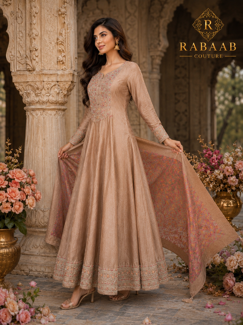 BEIGE ANARKALI