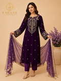 VELVET Winter - 3 Pc Suit Embroidered