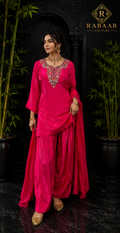 HOT PINK FARSHI on CREPE