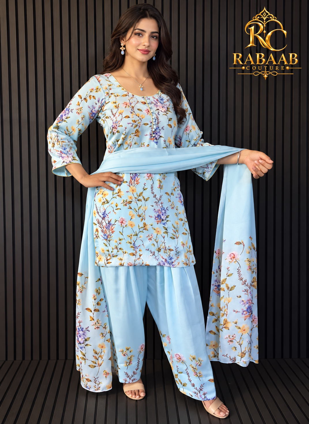 SATIN SILK FARSHI SUIT