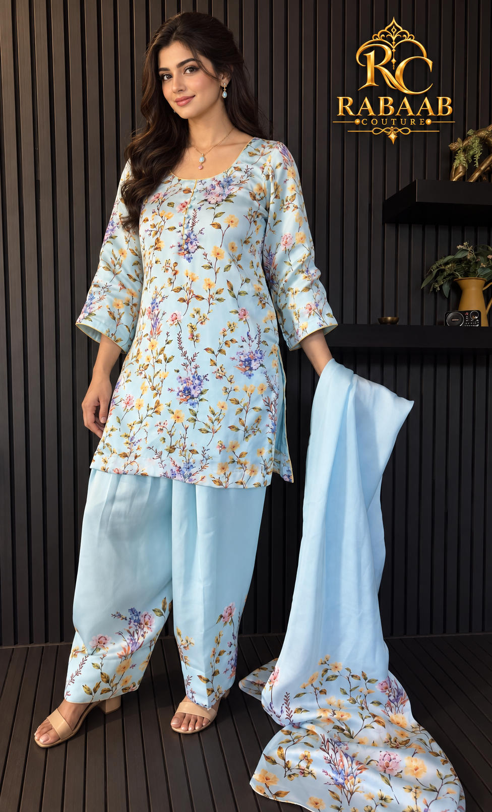 SATIN SILK FARSHI SUIT