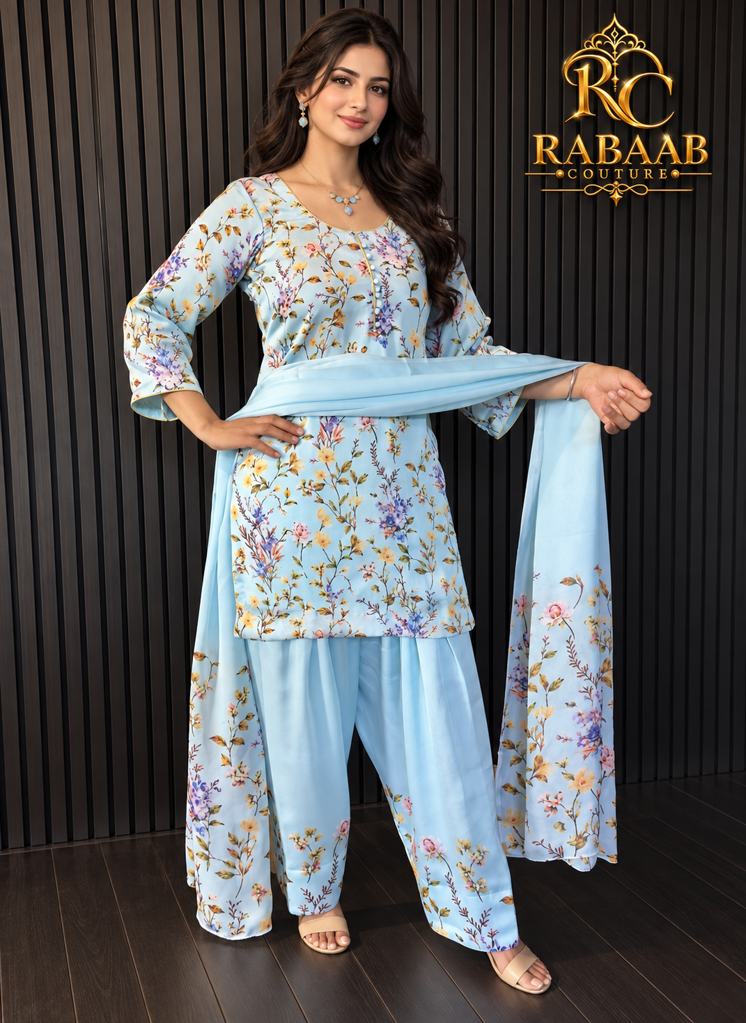 SATIN SILK FARSHI SUIT