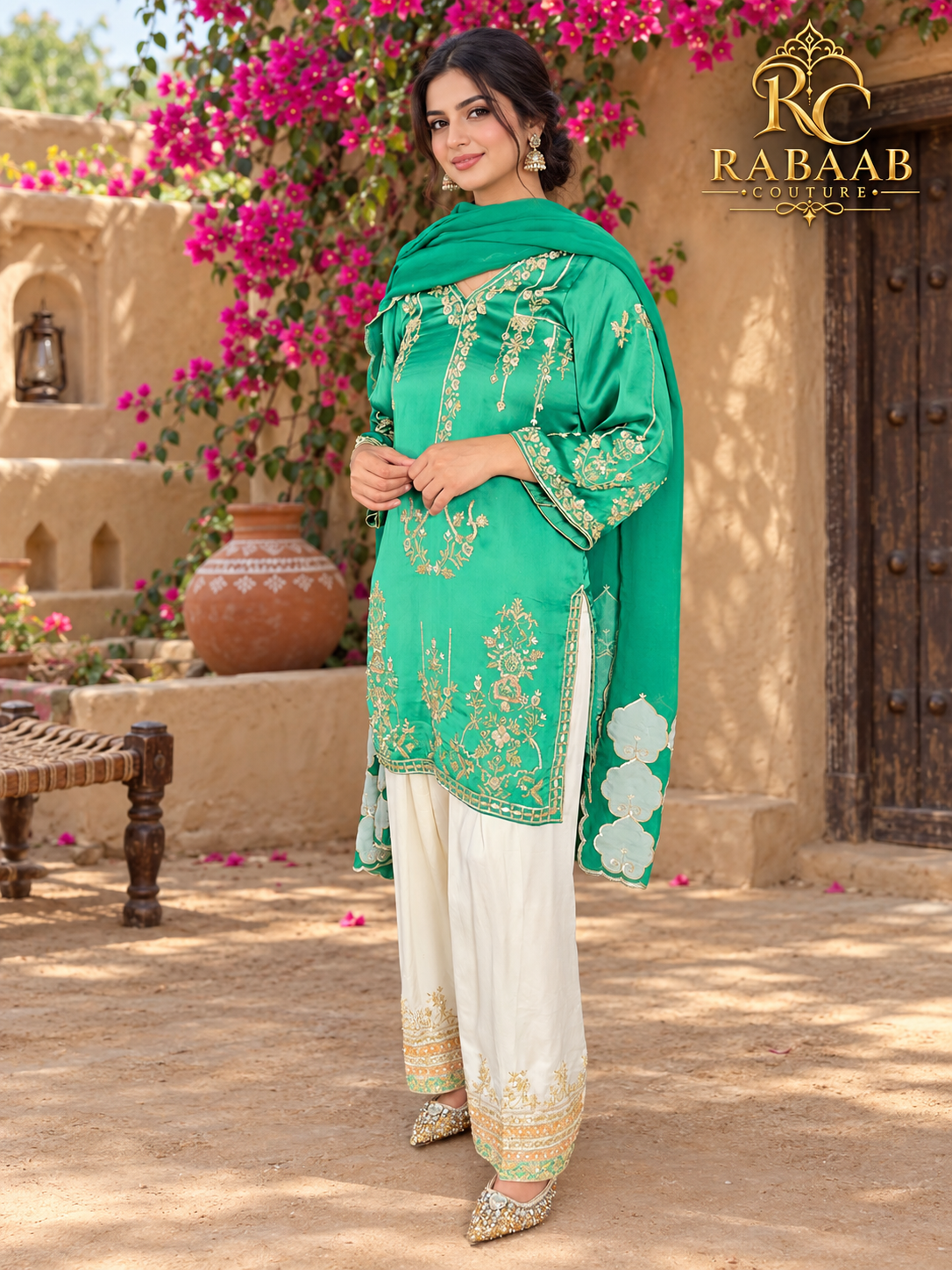 ANDAAZ - Semi A Line - Punjabi Suit - Straight Salwaar