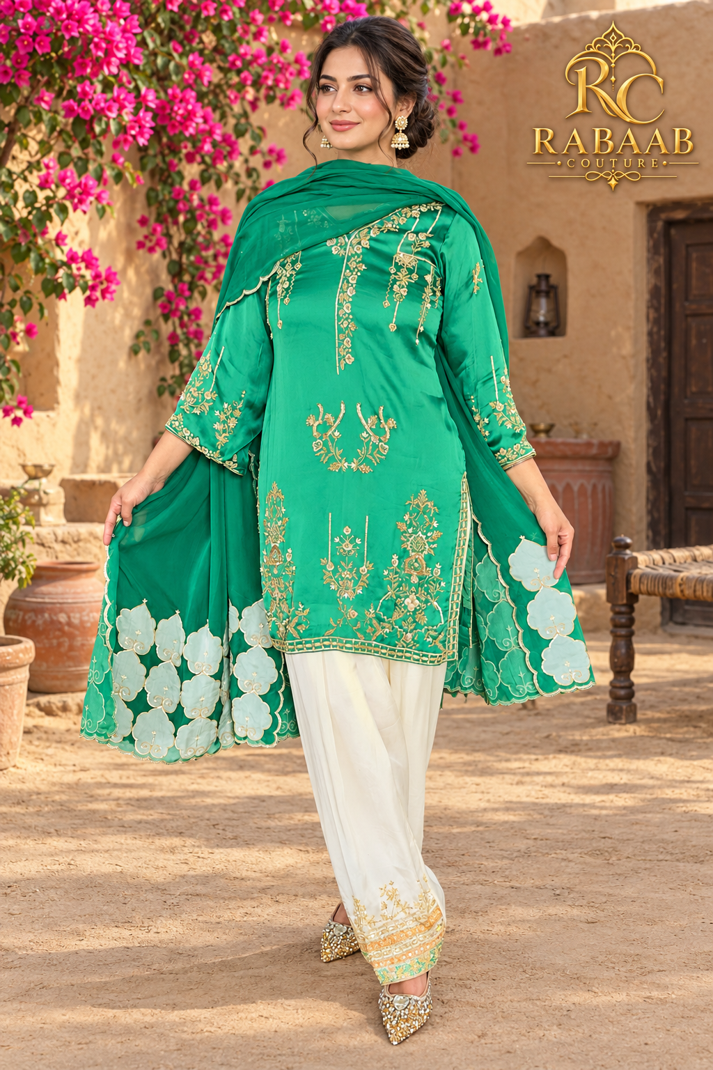 ANDAAZ - Semi A Line - Punjabi Suit - Straight Salwaar