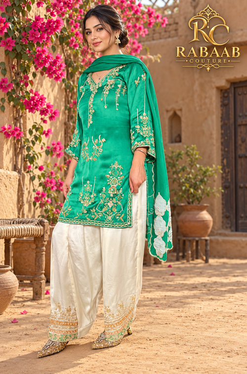 ANDAAZ - Semi A Line - Punjabi Suit - Straight Salwaar