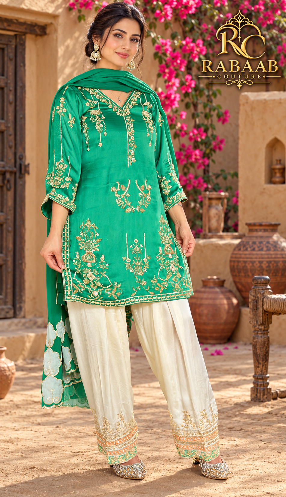 ANDAAZ - Semi A Line - Punjabi Suit - Straight Salwaar