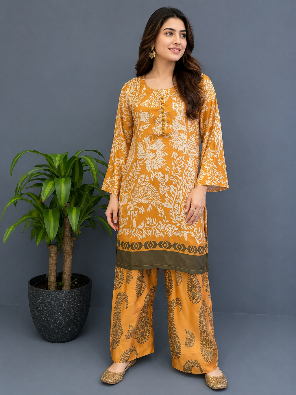 2 PIECE FARSHI SUIT w Open Trousers