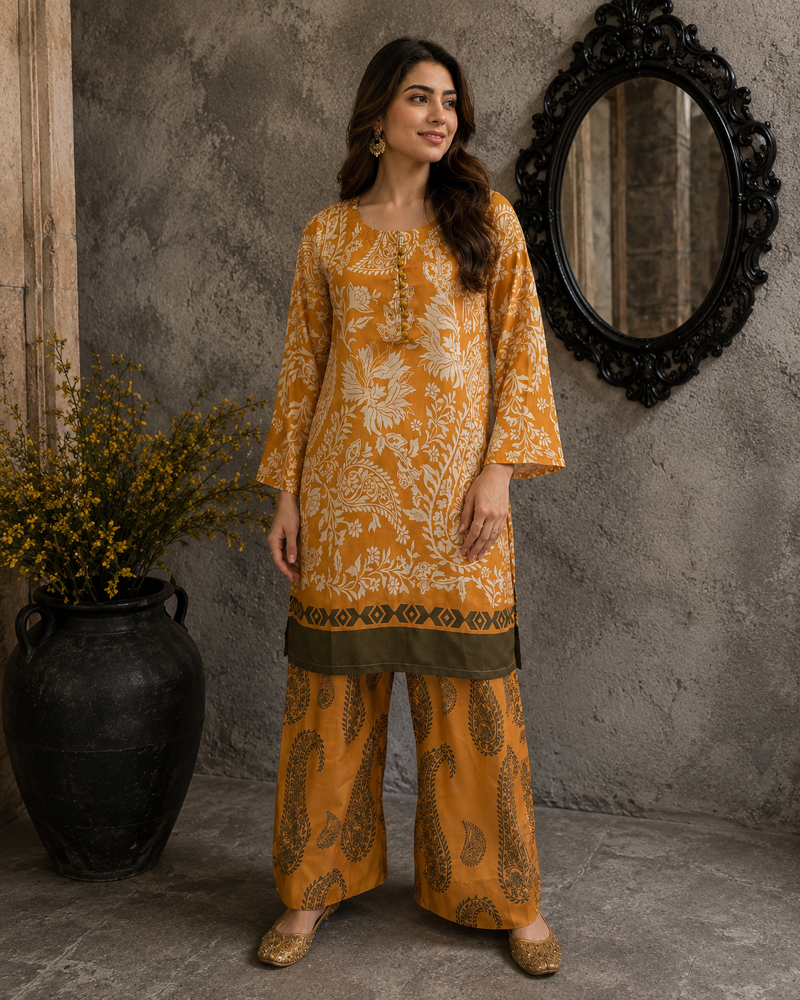 2 PIECE FARSHI SUIT w Open Trousers