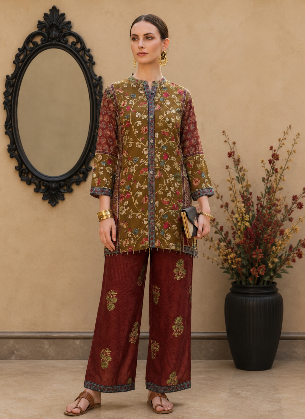Co-ord Set - 2 Piece Open Cut Pants