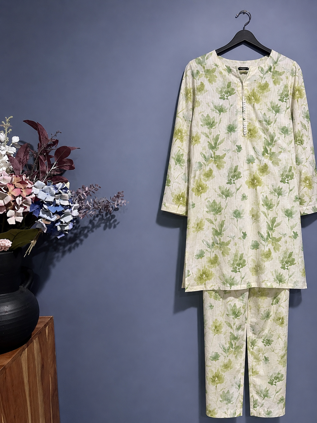 Green Floral Set- 2 piece Co-ord Set