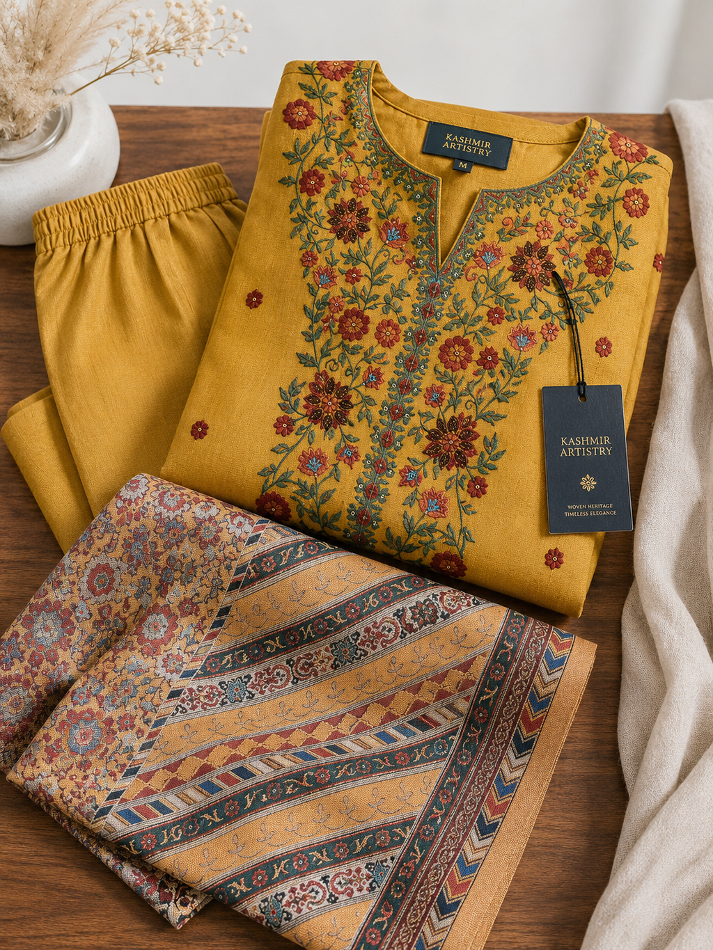 Mustard Winter - 3PC SUIT w Dupatta