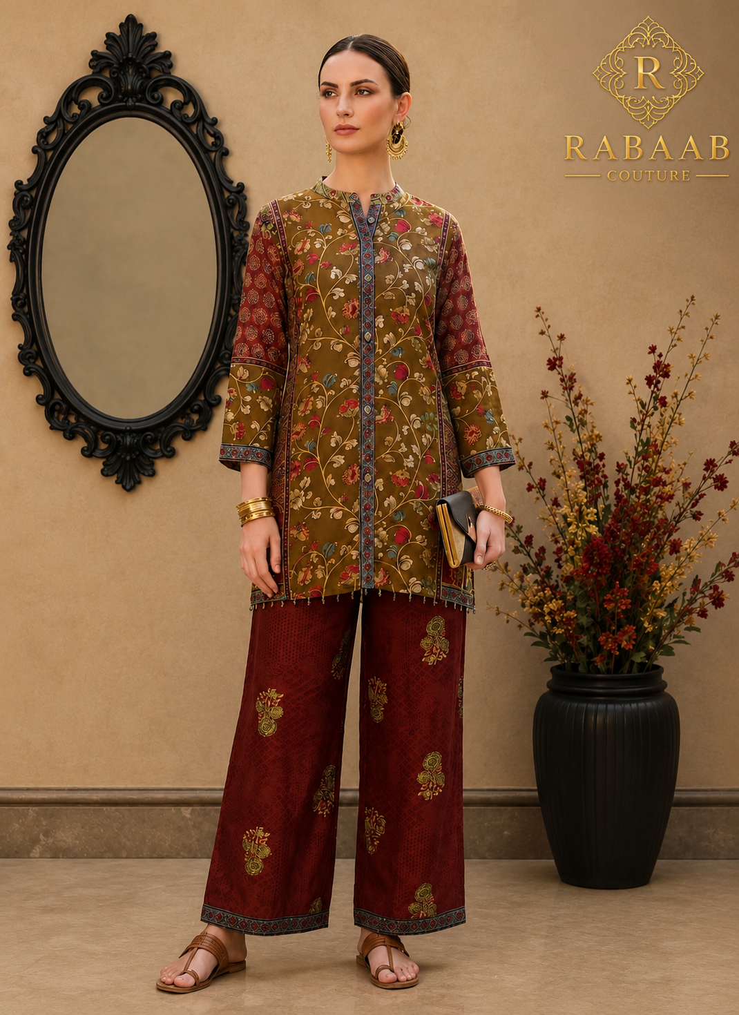 Co-ord Set - 2 Piece Open Cut Pants