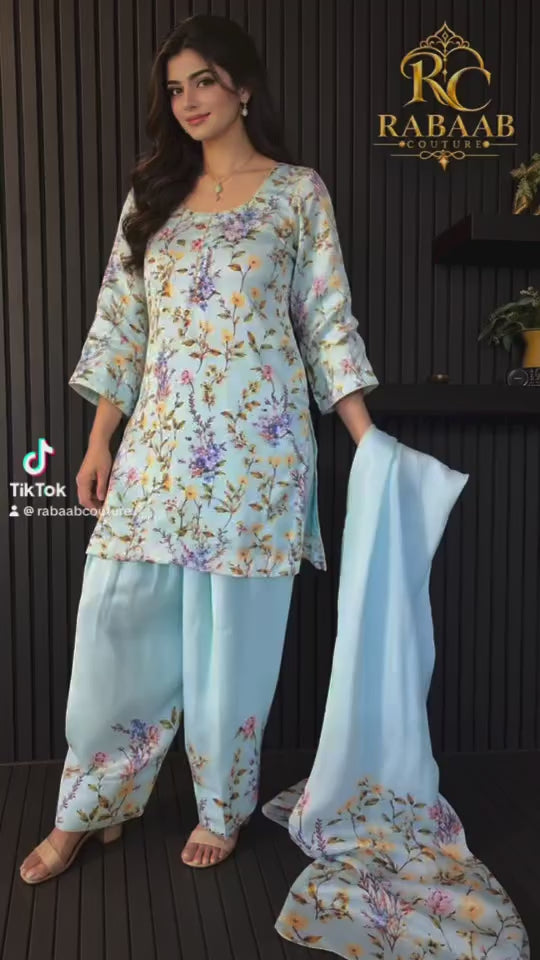 SATIN SILK FARSHI SUIT