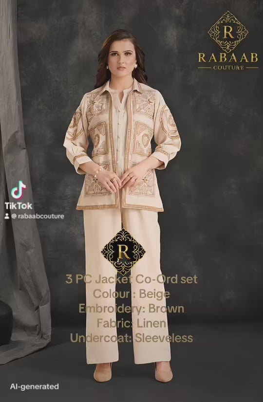 BEIGE 3PC CO-ORD SET